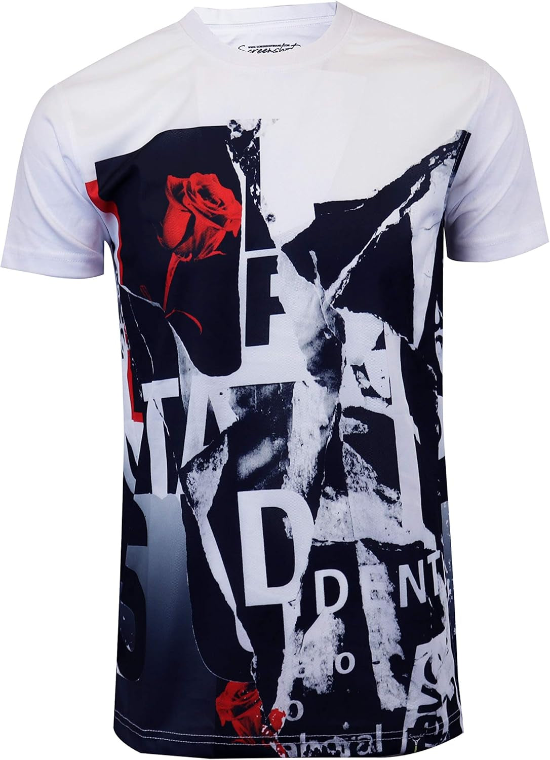 Mens Hipster Hip-Hop Urban Modern Tees - NYC Street Fashion Streetwear Stylish Longline Print T-Shirt